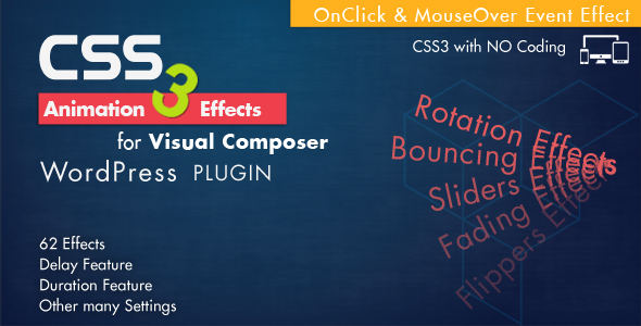 Animation CSS3 Effects – Visual Composer WordPress