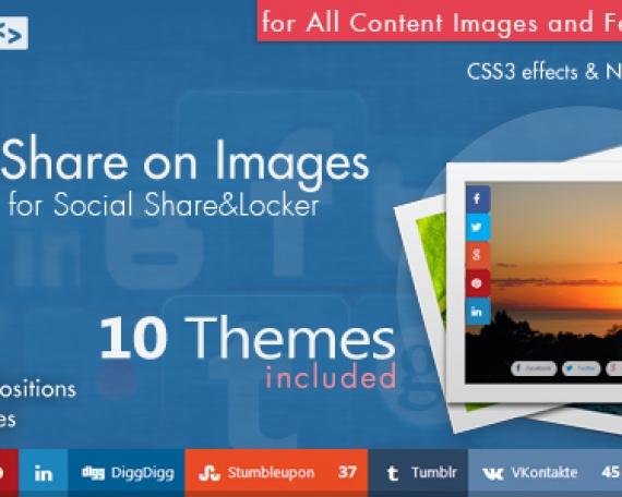 Social Share on Images AddOn – WordPress
